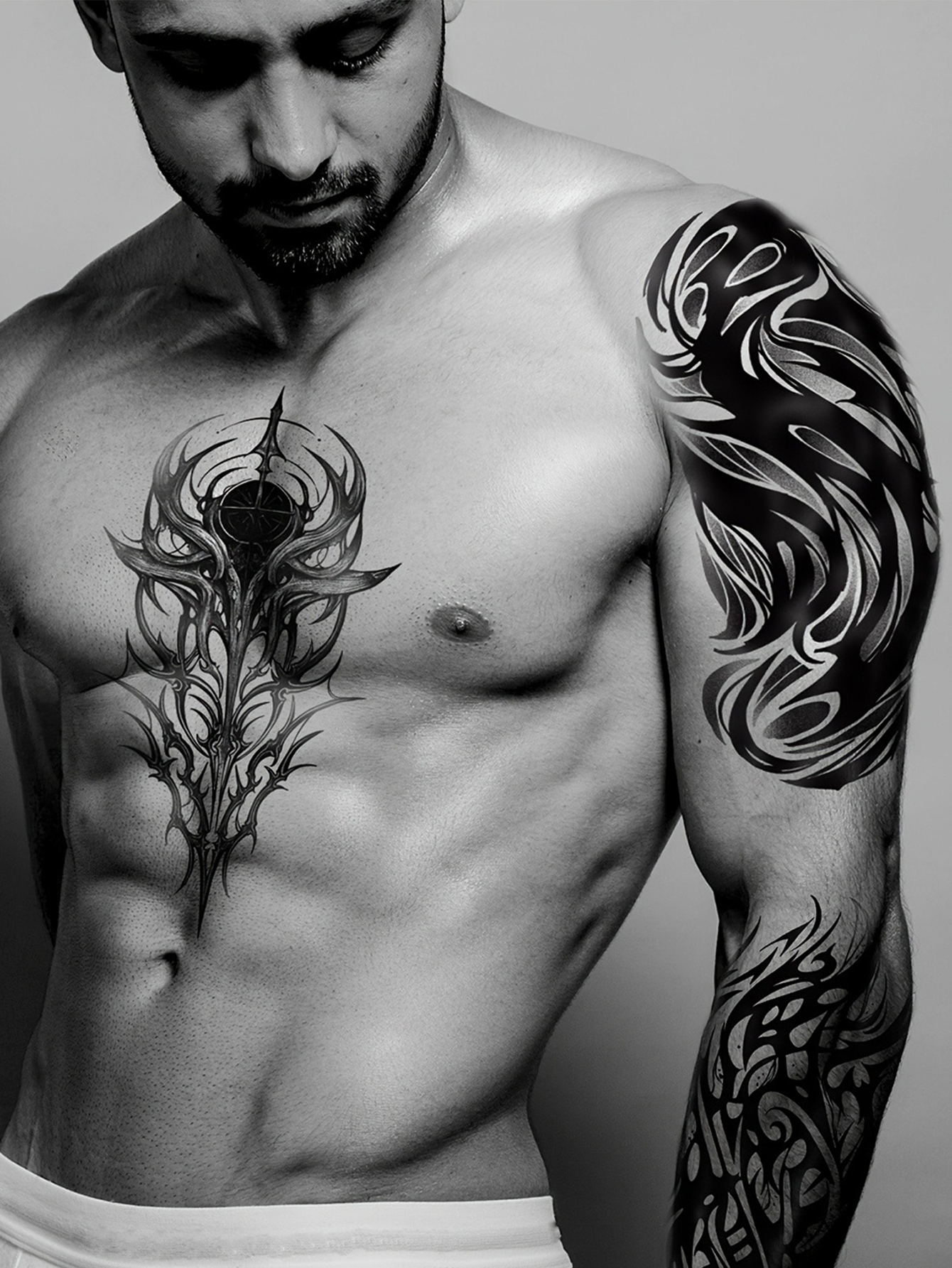 Cyber Warrior Talisman Temporary Tattoo